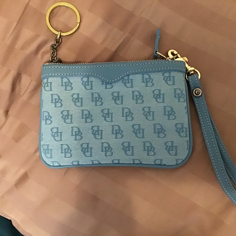 Dooney and Bourke Wristlet wallet Signature Blue new